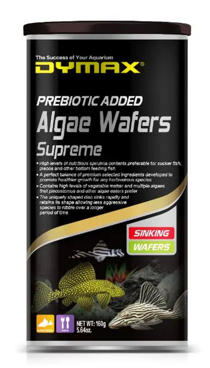 Dymax Algae Wafer Supreme - High Protein Sinking Food For Herbivorous Species (60G) Fish