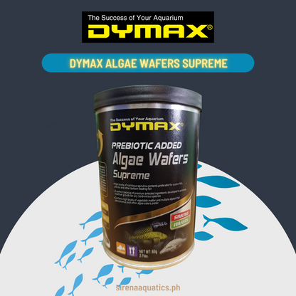 Dymax Algae Wafer Supreme - High Protein Sinking Food For Herbivorous Species (60G) Fish