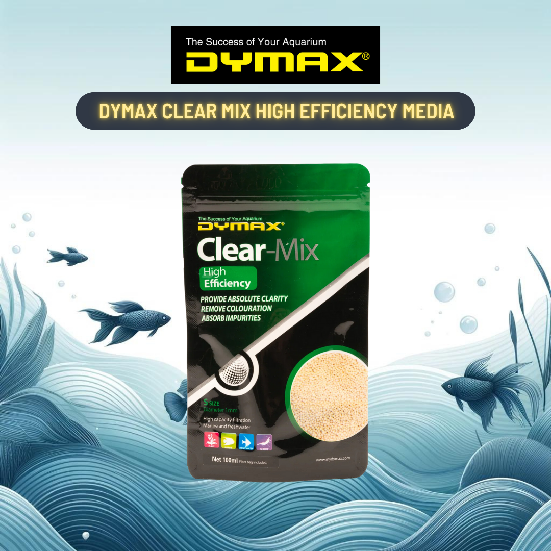 Dymax Clear Mix - Crystal Water Removes Discoloration & Reusable Aquarium Solution (100Ml) Filters