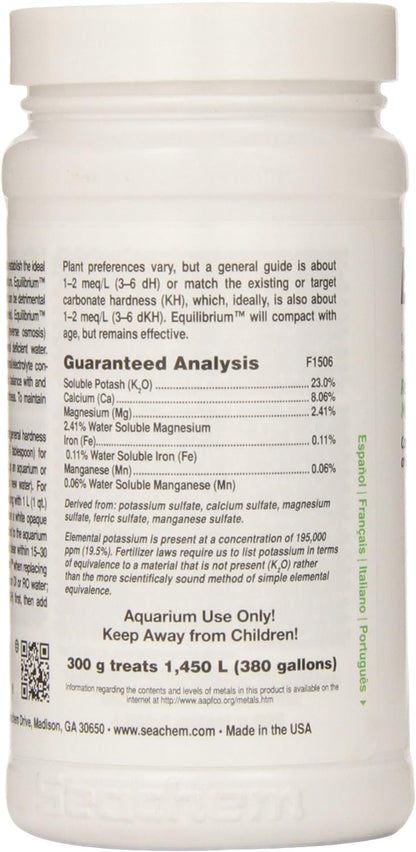 Seachem Equilibrium (300G) – Boost Plant Growth & Stability In Your Aquarium Ecosystem! Water