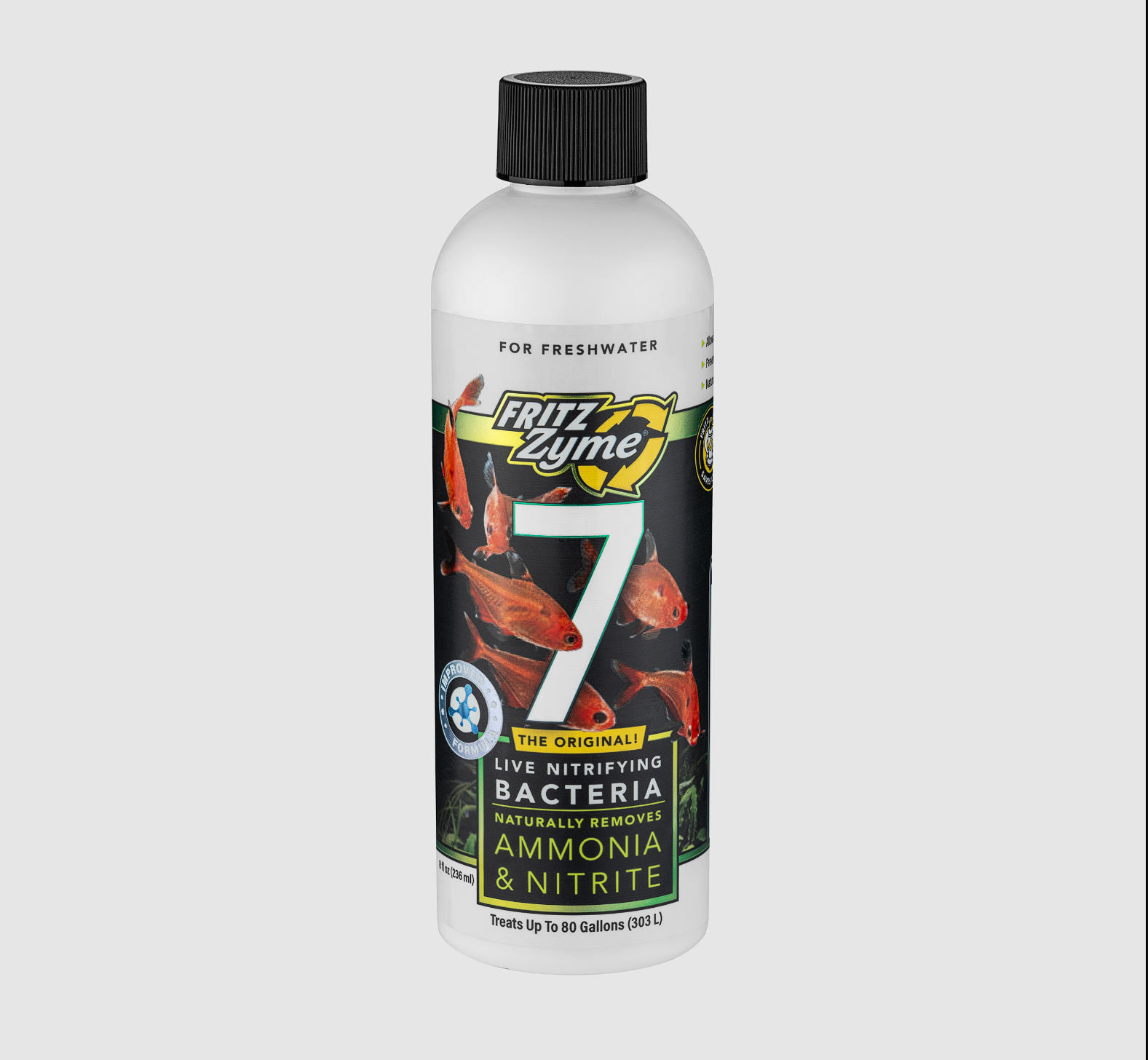 Fritzzyme #7 Freshwater - Fast-Acting Nitrifying Bacteria For Healthy Aquariums! 8 Oz Water