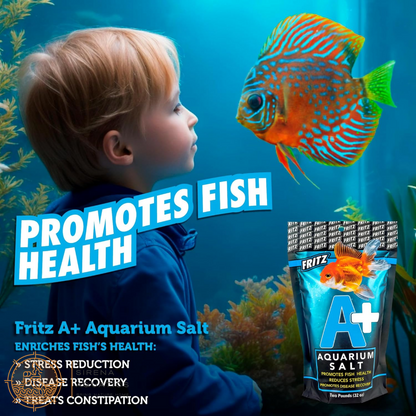 Fritz A + Aquarium Salt - All-Natural Solution For Healthy Fish & Stress Reduction! Water Additives