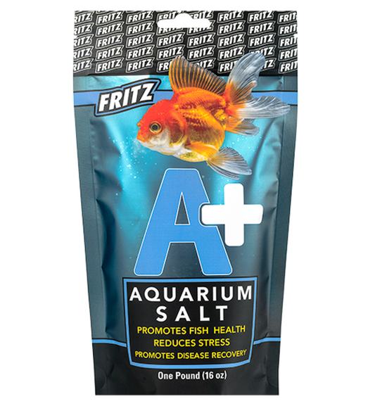 Fritz A + Aquarium Salt - All-Natural Solution For Healthy Fish & Stress Reduction! 1 Lb Water