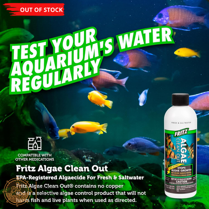 Fritz Algae Clean Out - Powerful Algaecide For Freshwater & Saltwater Aquariums! (4Oz) Water