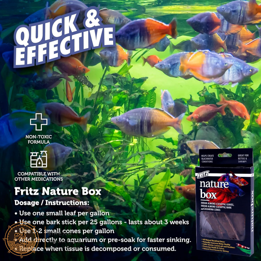 Fritz Nature Box - Natural Habitat Enhancer For Healthy Vibrant Aquarium Fish! Water Additives