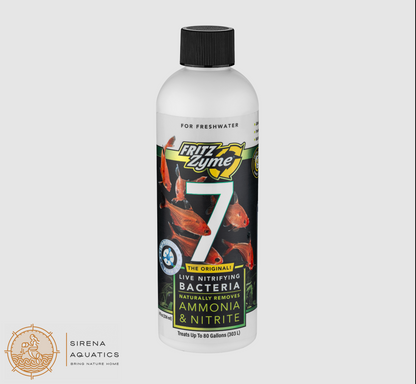 Fritzzyme #7 Freshwater - Fast-Acting Nitrifying Bacteria For Healthy Aquariums! 8 Oz Water