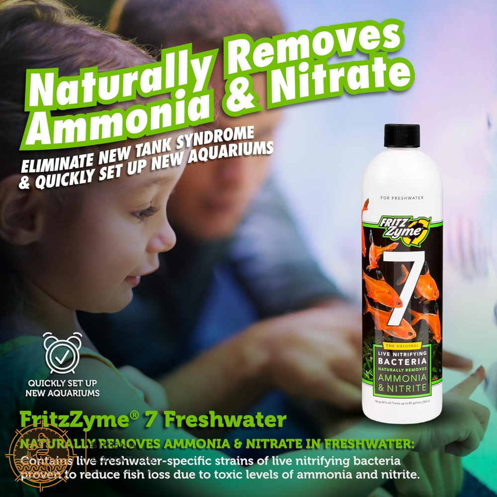 Fritzzyme #7 Freshwater - Fast-Acting Nitrifying Bacteria For Healthy Aquariums! Water Additives