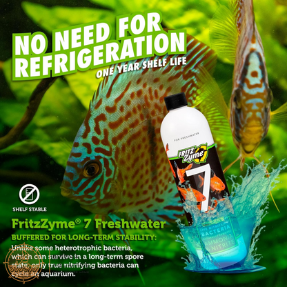 Fritzzyme #7 Freshwater - Fast-Acting Nitrifying Bacteria For Healthy Aquariums! Water Additives