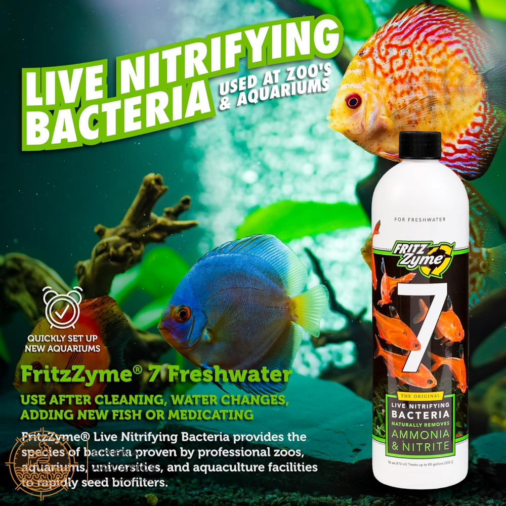 Fritzzyme #7 Freshwater - Fast-Acting Nitrifying Bacteria For Healthy Aquariums! Water Additives