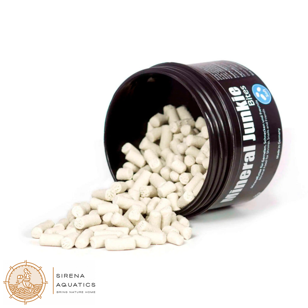 GlasGarten Mineral Junkie Bites - Mineral supplemental feed for Aquarium Shrimp Crayfish Snails 50g Animals & Pet