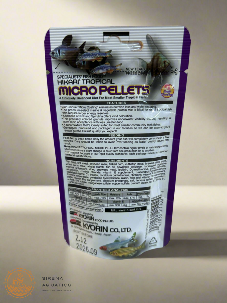 Hikari Tropical Micro Pellets Floating - High Protein Fish Food For Vibrant Healthy Nano Fish!