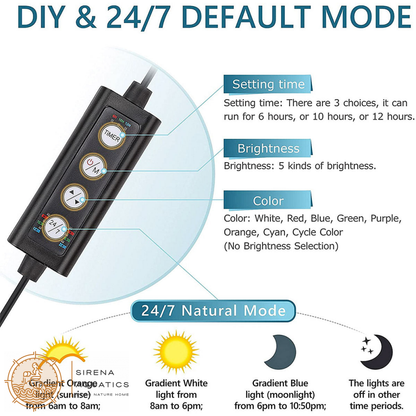 Hygger Aquascaping Planted Aquarium Clip-On Light With 24/7 Timer Lighting