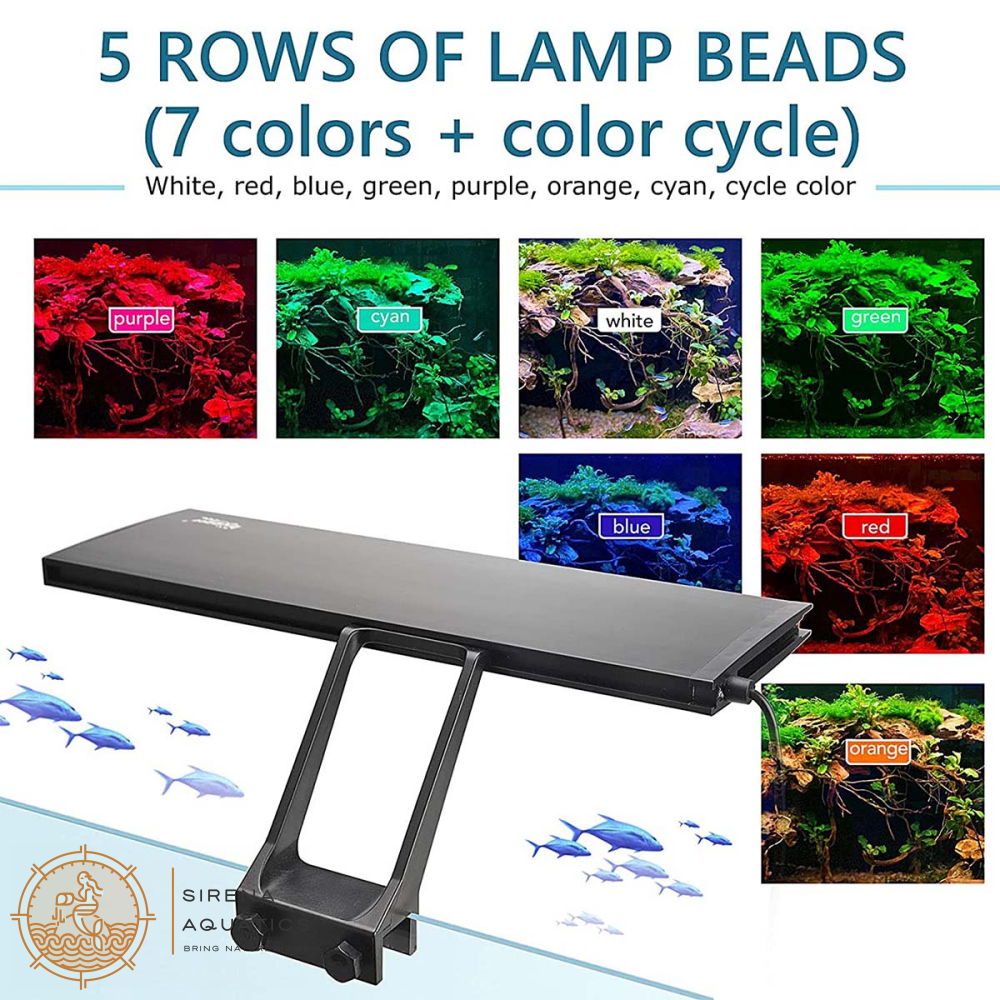 Hygger Aquascaping Planted Aquarium Clip-On Light With 24/7 Timer Lighting