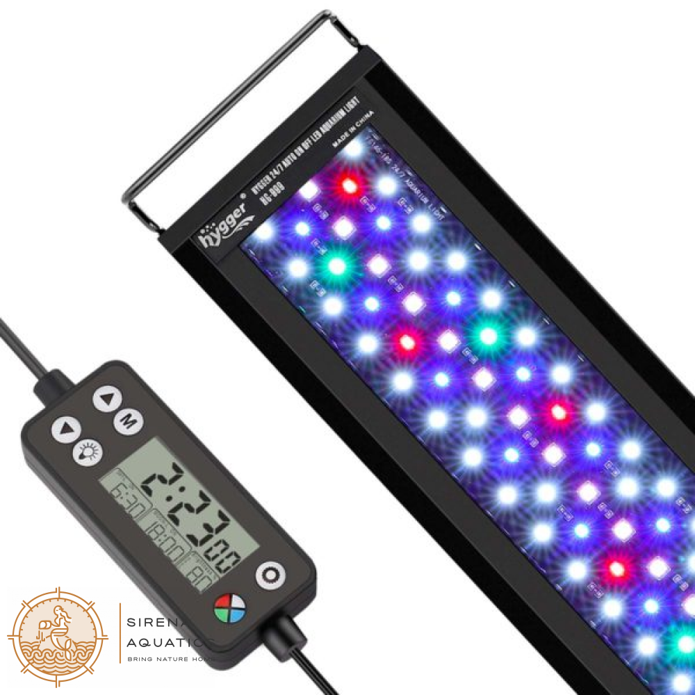 Hygger Aquarium Led Light For Planted And Aquascaped Tanks - Programmable Dimmable With Lcd Monitor