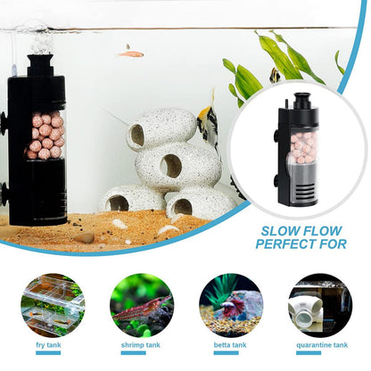 Hygger Aquarium Internal Sponge Mechanical And Biological Filter - Great For Small Fish Tanks!