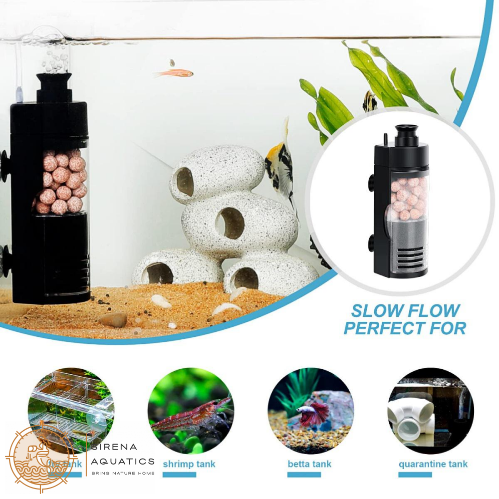Hygger Aquarium Internal Sponge Mechanical And Biological Filter - Great For Small Fish Tanks!