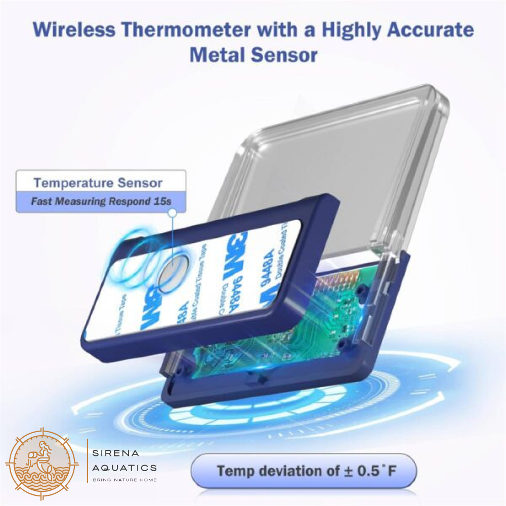 Hygger Digital External Aquarium Thermometer - Easy Read Accurate Temperature Alarms Large Size