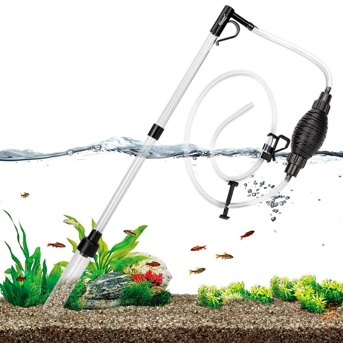 Hygger Aquarium 3-In-1 Siphon Gravel Cleaner - For Cleaning Tanks And Water Changes (Small) Supplies