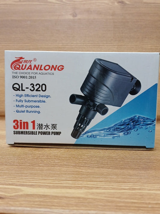 Quanlong 3 - In - 1 Submersible Aquarium Water Pump - Powerful And Versatile Ql - 320 800 L/H
