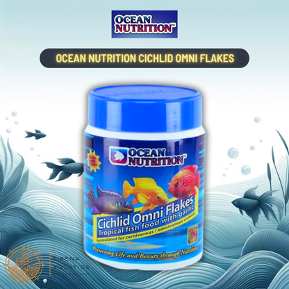 Ocean Nutrition Fish Food Flakes - High Protein Cichlid For Angelfish & Ram Cichlids (70G)