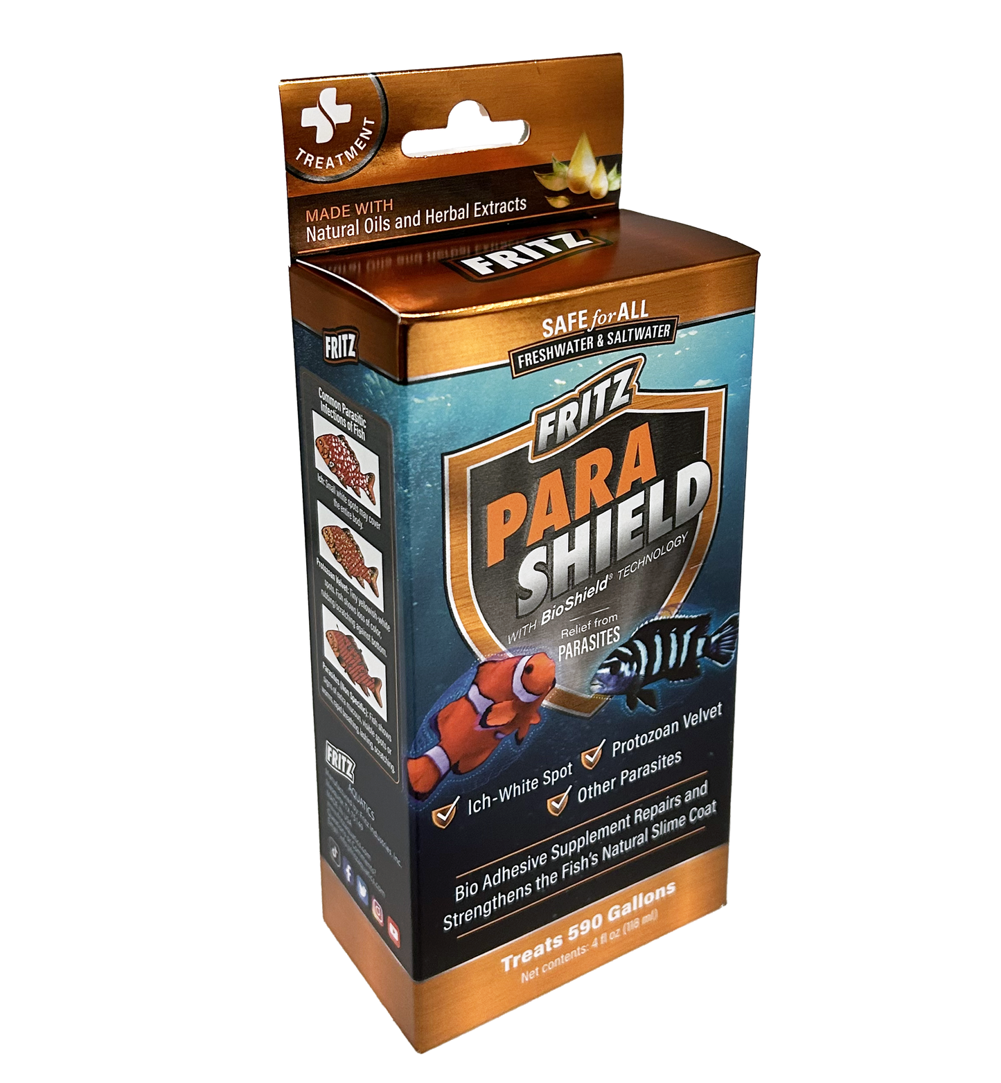 Fritz Parashield® - Ultimate Fish Defense Strengthens Slime Coat & Fights Infections! Water