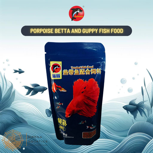 Porpoise Color Enhancing Tropical Fish Food - Bettas Guppys Tetras And Other Small Fish (88G)