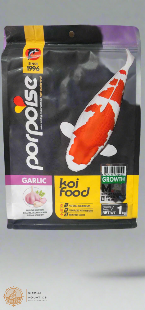 Porpoise Koi Food - Growth Formula For Vibrant Colors & Optimal Health (Floating) Medium Pellets