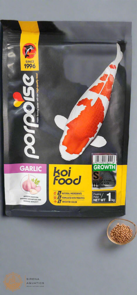 Porpoise Koi Food - Growth Formula For Vibrant Colors & Optimal Health (Floating) Small Pellets Fish