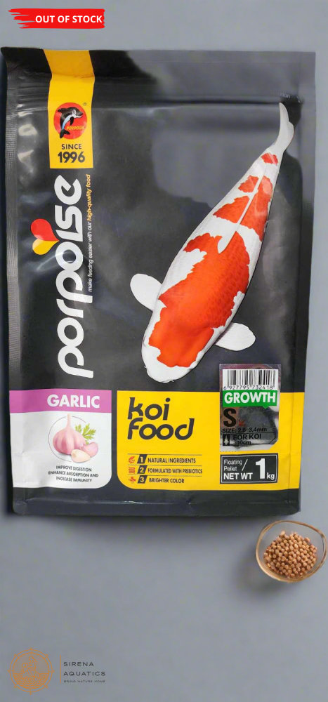 Porpoise Koi Food - Growth Formula For Vibrant Colors & Optimal Health (Floating) Small Pellets Fish