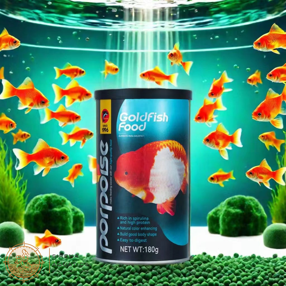 Porpoise Premium Goldfish Food For Ranchus Orandas Etc. For Healthy Digestion (180G) Fish