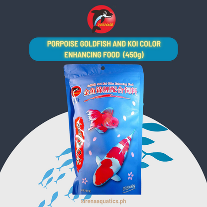 Porpoise Goldfish And Koi Food - Color Enhancing 450G Boosts Vibrancy & Health Fish