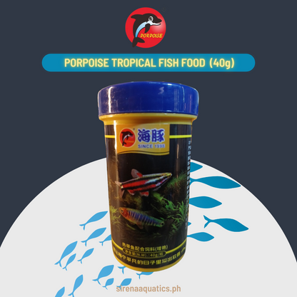 Porpoise Color Enhancing Tropical Fish Food - Great For Small (40G Bottle)