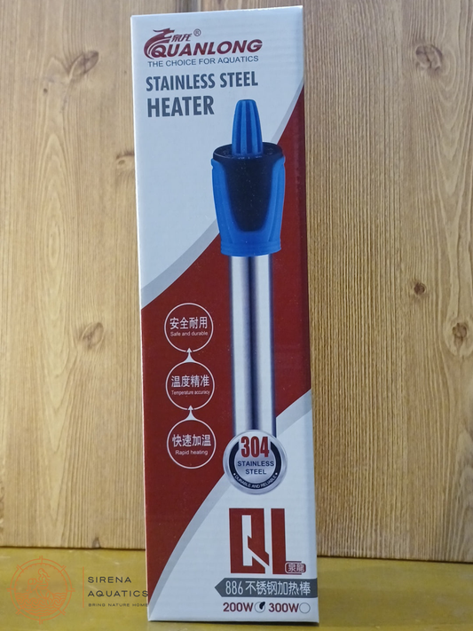 Quanlong Aquarium Heater (Stainless Steel) 200W Heaters And Thermometers