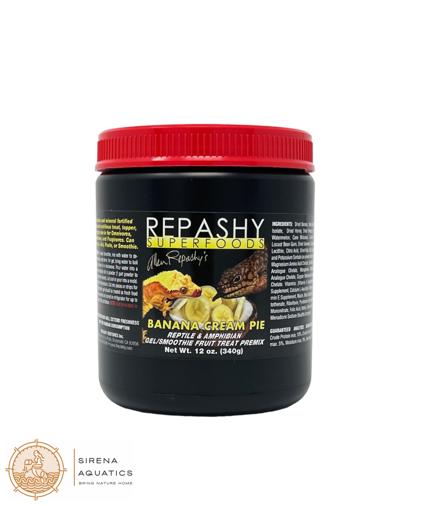 Repashy Banana Cream Pie - Nutritious Smoothie Treat For Fish & Reptiles Yummy Flavor! 340G Reptile