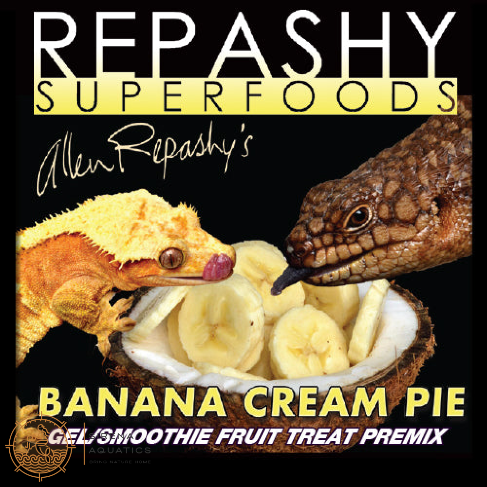 Repashy Banana Cream Pie - Nutritious Smoothie Treat For Fish & Reptiles Yummy Flavor! Reptile Food