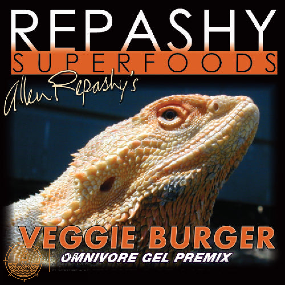 Repashy Veggie Burger - Nutritious Omnivore Gel For Bearded Dragons Tortoises & More! Reptile Food