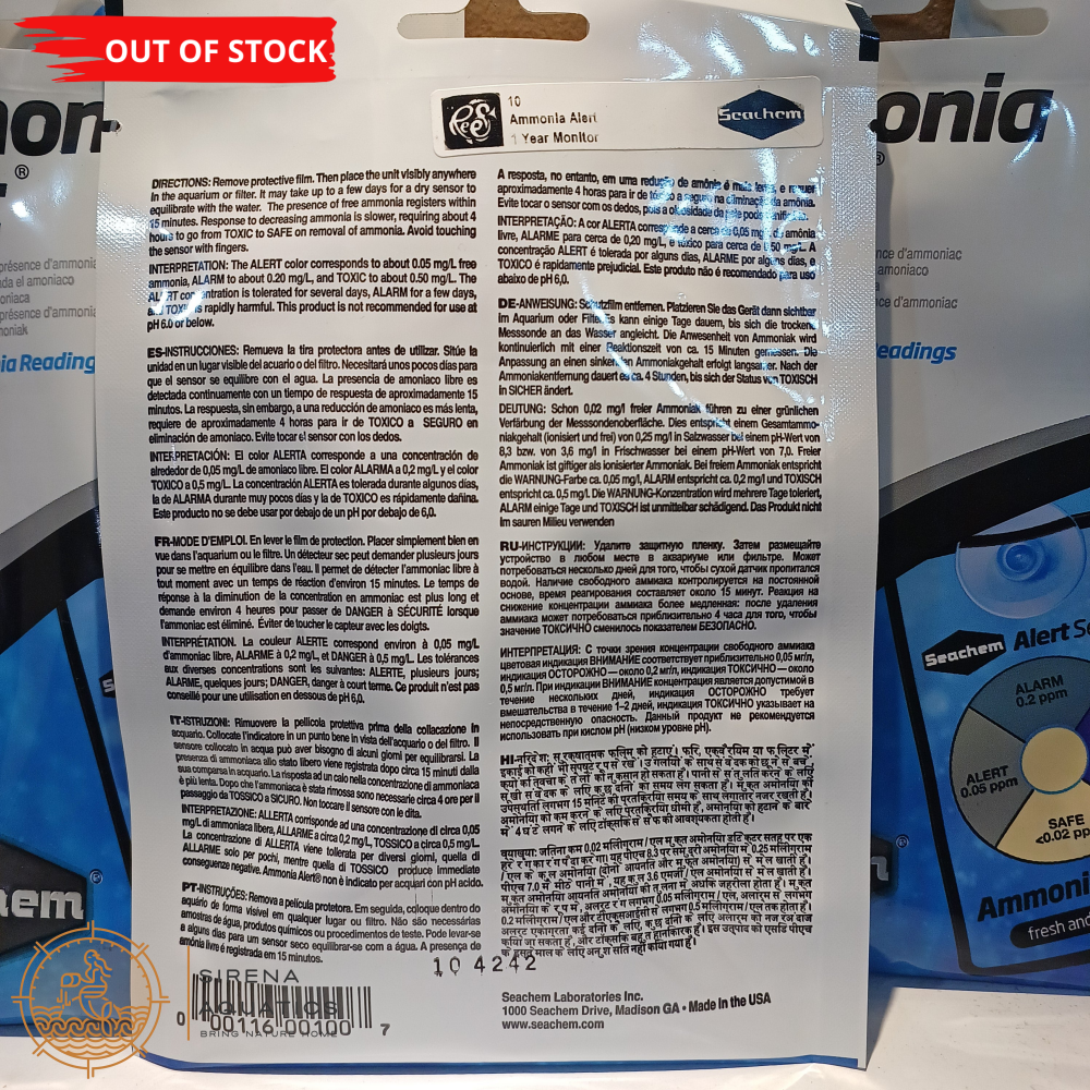 Seachem Ammonia Alert Aquarium Water Testing