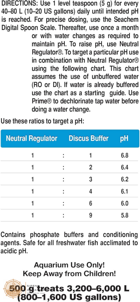 Seachem Discus Buffer (250G) - Perfect Ph & Soft Water For Healthy Thriving Fish! Additives