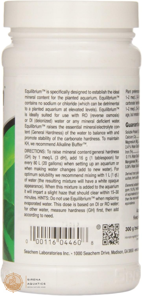 Seachem Equilibrium (300G) – Boost Plant Growth & Stability In Your Aquarium Ecosystem! Water