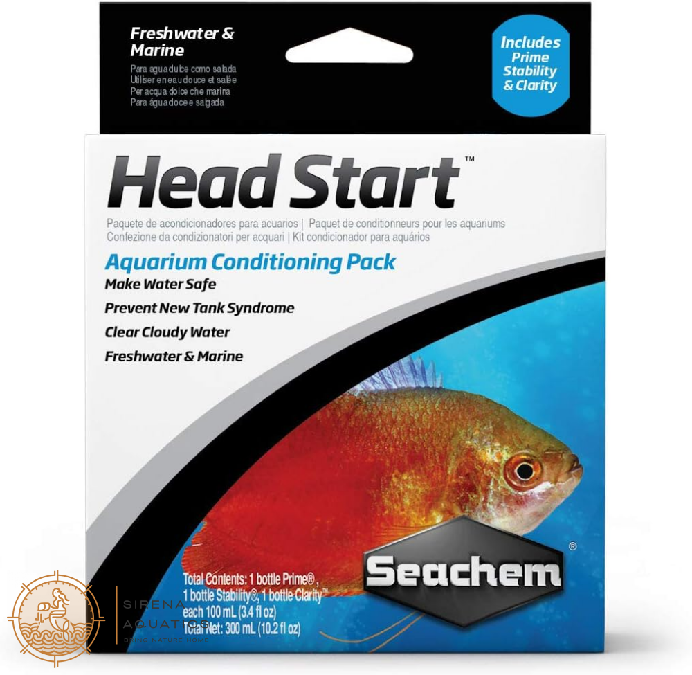 Seachem Head Start Water Conditioning 3 - Pack Additives