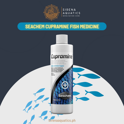 Seachem Cupramine Fish Medication For Ich And Parasites (100Ml) Aquarium Water Treatments