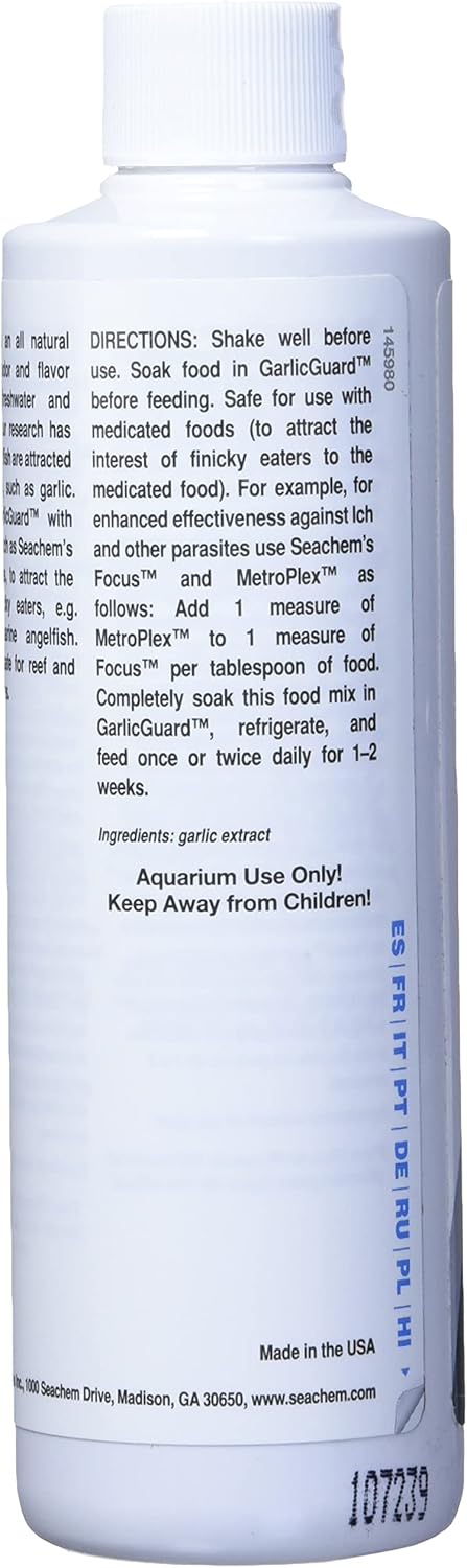 Seachem Garlic Guard (100Ml) - All-Natural Appetite Enhancer For Freshwater & Saltwater Fish! Water
