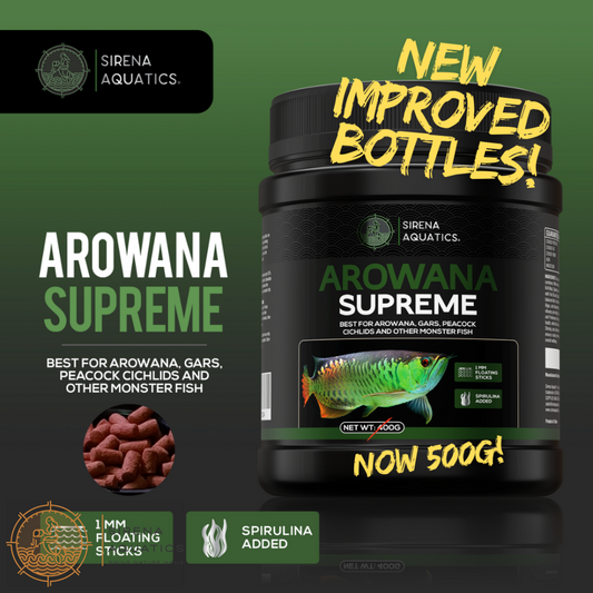Sirena Aquatics Arowana Supreme 500g - Floating Sticks High Protein Food for Superior Growth 500g Fish Food