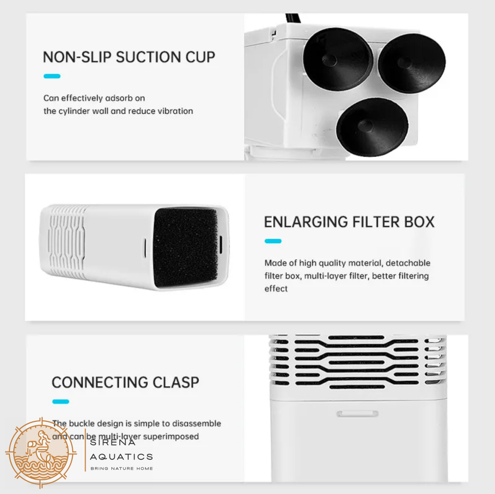 Yee 4-In-1 Internal Aquarium Filter - Crystal Clear Water & Effective Filtration For Healthy Fish!
