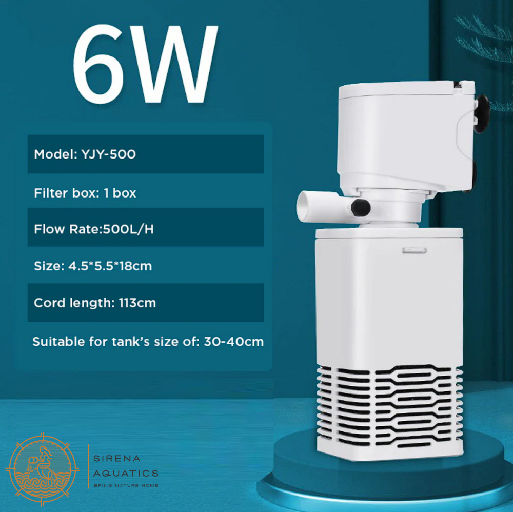 Yee 4-In-1 Internal Aquarium Filter - Crystal Clear Water & Effective Filtration For Healthy Fish!