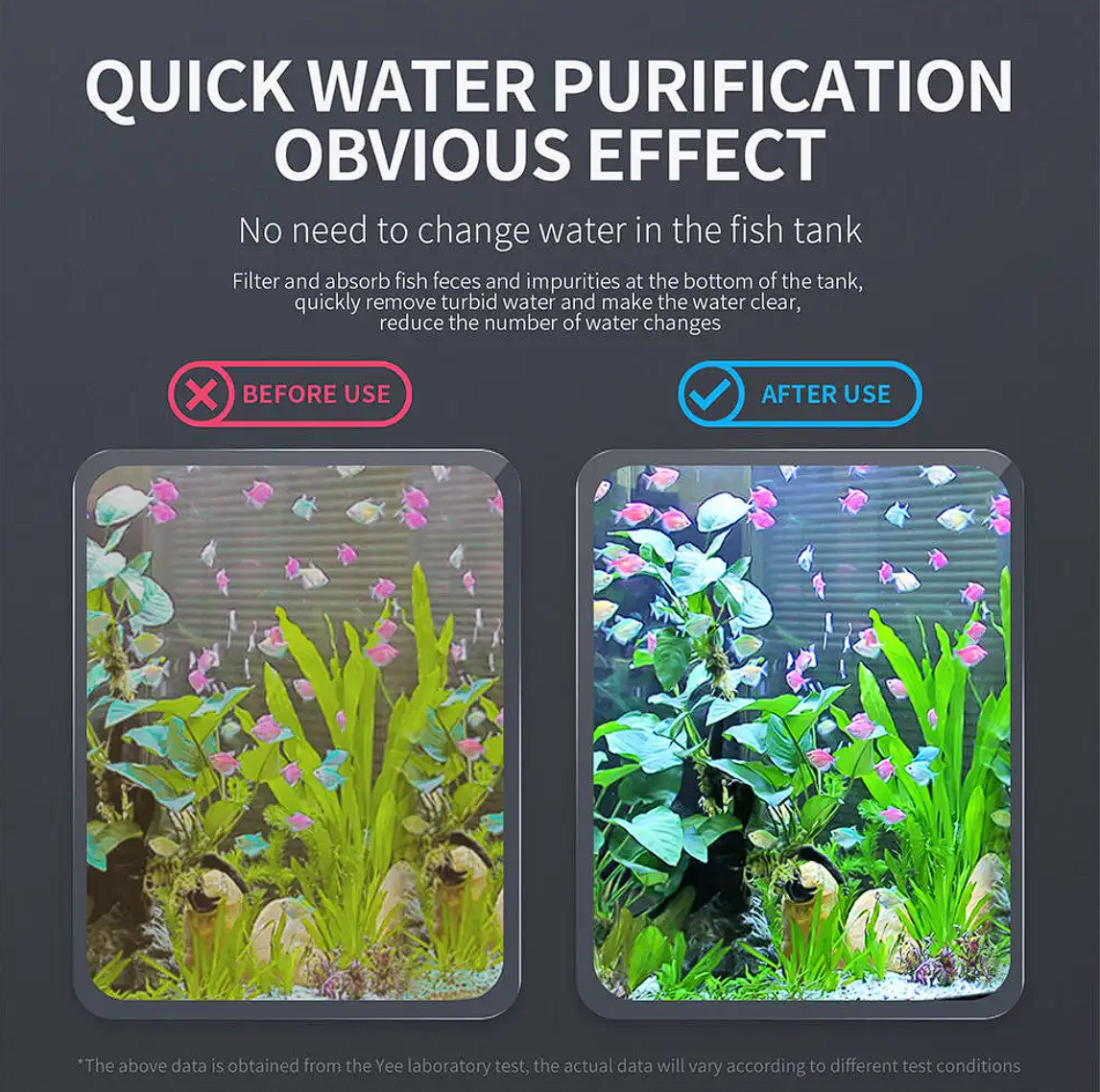 Yee 4-In-1 Internal Aquarium Filter - Crystal Clear Water & Effective Filtration For Healthy Fish!