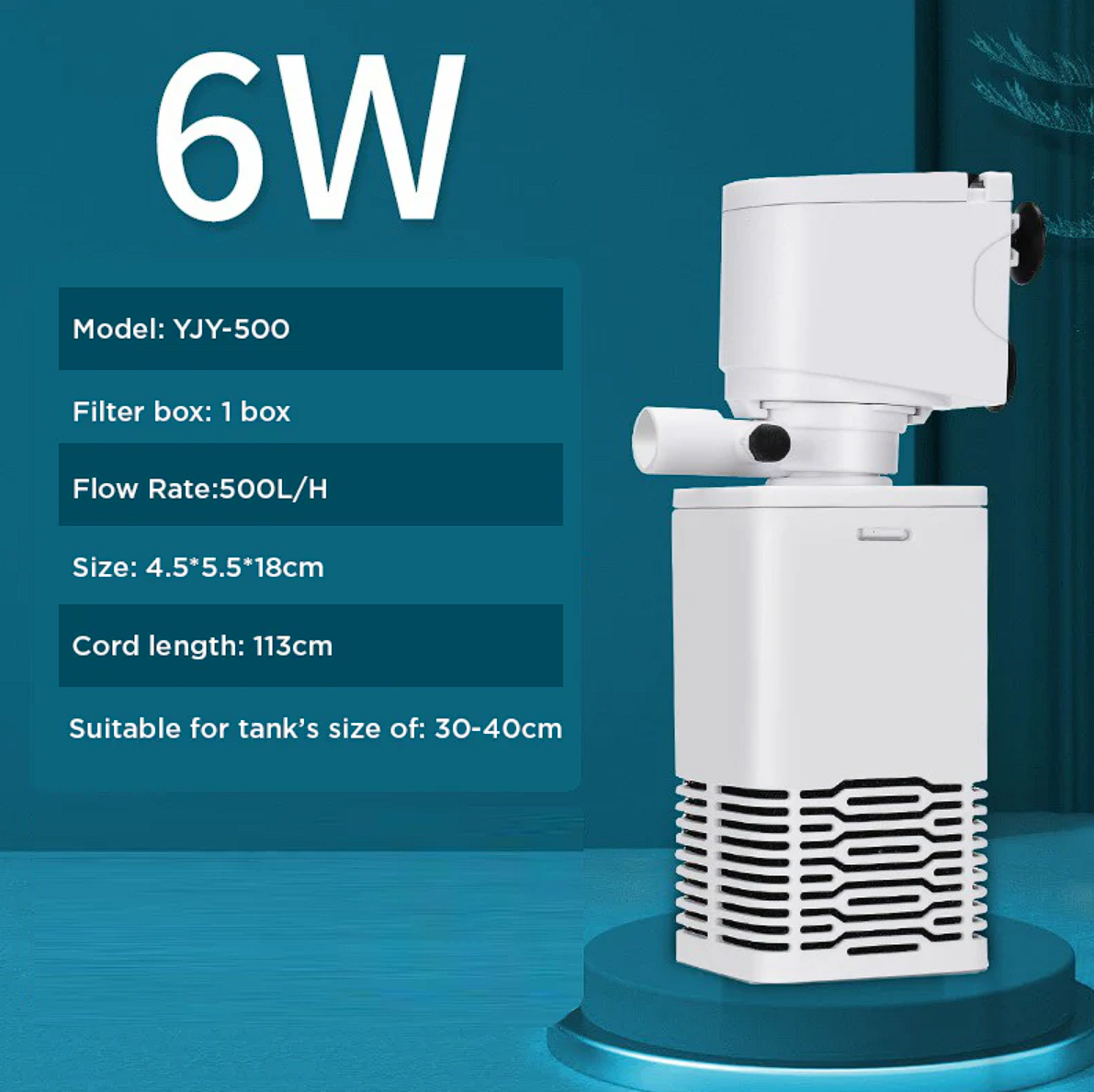 Yee 4-In-1 Internal Aquarium Filter - Crystal Clear Water & Effective Filtration For Healthy Fish!